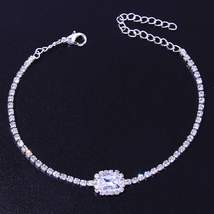 Jewelry WholesaleWholesale full diamond emerald crystal anklet JDC-AS-XinS023 Anklets 心饰 %variant_option1% %variant_option2% %variant_option3%  Factory Price JoyasDeChina Joyas De China