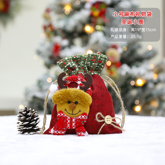 Wholesale Gift Bag Christmas Cloth Candy Bag Apple Bag MOQ≥2 JDC-GB-QiaoC004