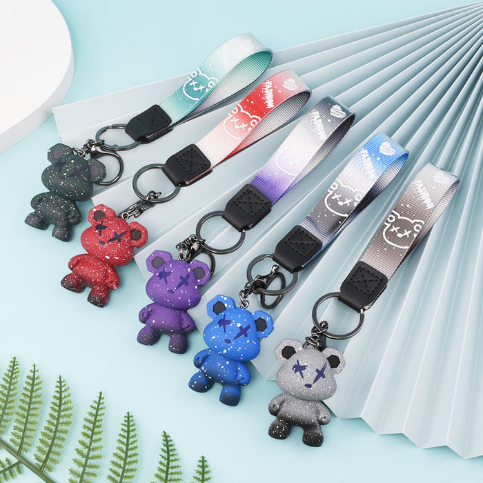 Wholesale Gradient Bear Resin Keychain (M) JDC-KC-DAJ001