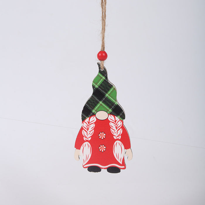 Wholesale Decorative Christmas Wooden Small Pendant MOQ≥2 JDC-DCN-QiaoC008