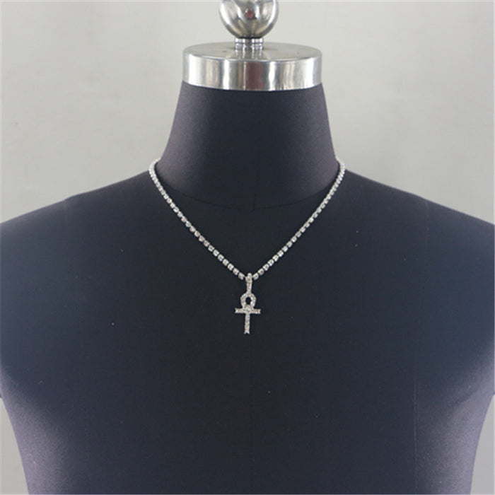 Wholesale Rhinestone Cross Alloy Necklace JDC-NE-BYC002