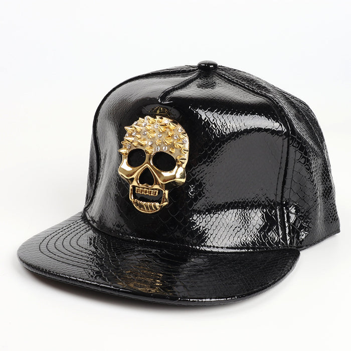 Wholesale Crocodile Pattern PU Leather Baseball Cap Hip Hop Skull JDC-FH-LLan003