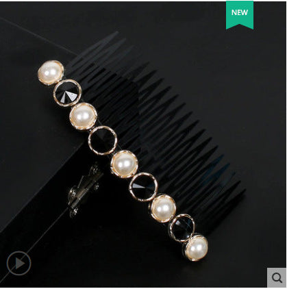 Wholesale pearl hair comb insert comb broken hair finishing artifact hair clip back head clip JDC-HC-tengZ003