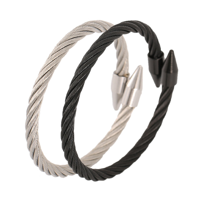 Jewelry WholesaleWholesale stainless steel silver gold rose black four color steel wire welding tip bracelet JDC-BT-XingSD006 Bracelet 鑫饰达 %variant_option1% %variant_option2% %variant_option3%  Factory Price JoyasDeChina Joyas De China