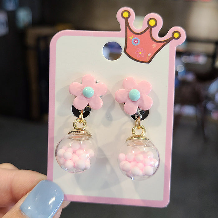 Wholesalee cute quicksand ear clip children's jewelry MOQ≥5 JDC-ES-Nimei002