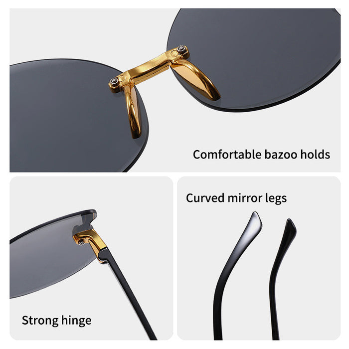 Jewelry WholesaleWholesale frameless cut edge Sunglasses wing shape SunglassesJDC-SG-SengB009 Sunglasses 森邦 %variant_option1% %variant_option2% %variant_option3%  Factory Price JoyasDeChina Joyas De China