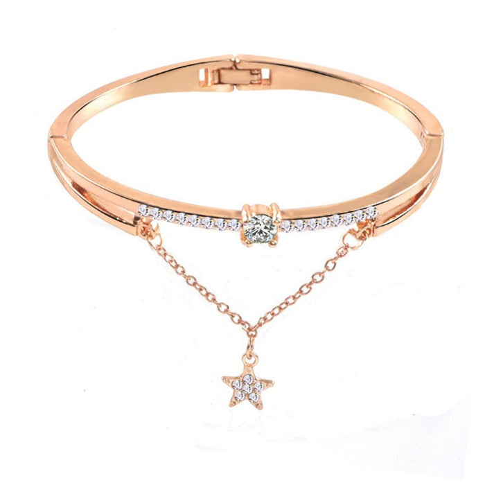 Wholesale Yunjin Five-pointed Star Diamond Fashion Crystal Bracelet JDC-BT-YunJ002