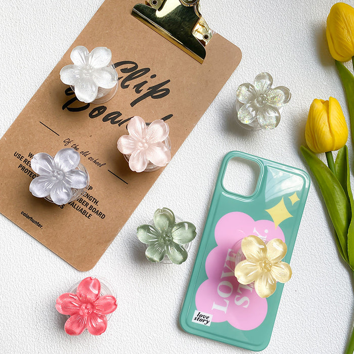 Wholesale Japanese Flower Transparent Phone Holder JDC-PS-Xinx023