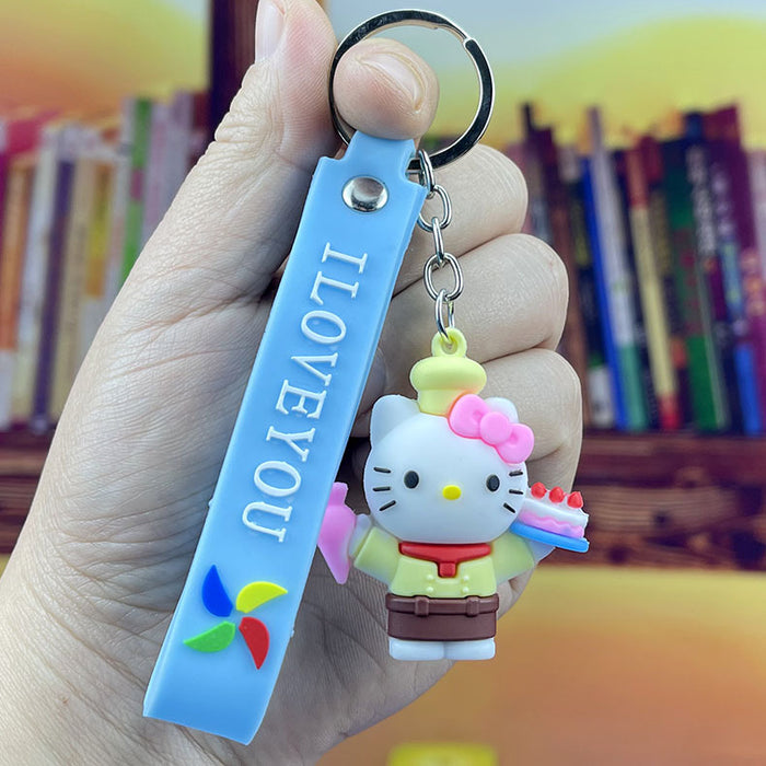 Wholesale keychain cartoon cute schoolbag doll pendant MOQ≥2 JDC-KC-LeO010