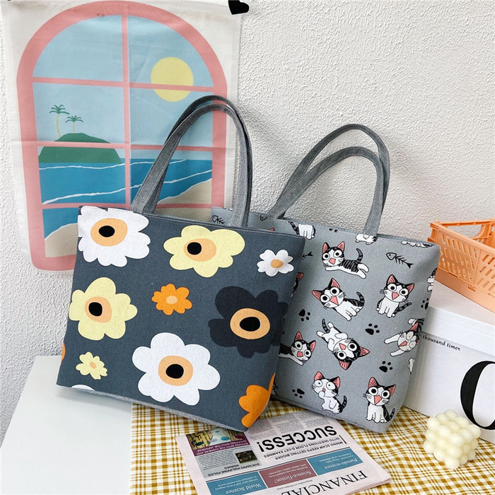 Wholesale Handbag Canvas Printed Shoulder Tote Bag MOQ≥2 JDC-HB-Weis002