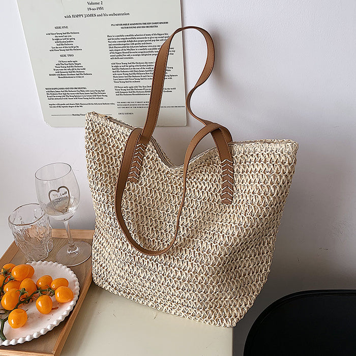 Jewelry WholesaleWholesale straw woven shoulder beach bag JDC-BB-YaF001 Beach Bag 娅芙 %variant_option1% %variant_option2% %variant_option3%  Factory Price JoyasDeChina Joyas De China