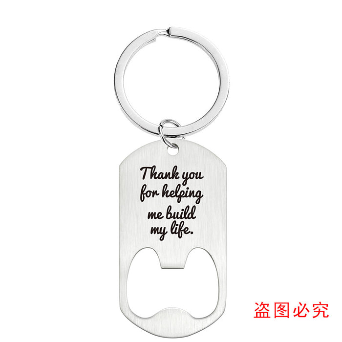 Jewelry WholesaleWholesale Father's Day Bottle Opener Metal Keychain JDC-KC-GangGu024 Keychains 钢古 %variant_option1% %variant_option2% %variant_option3%  Factory Price JoyasDeChina Joyas De China