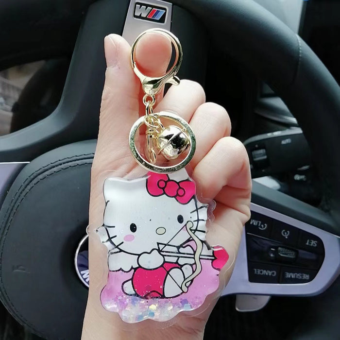 Wholesale cartoon quicksand oil bag keychain delicate tpu soft glue (M) JDC-KC-JFang005