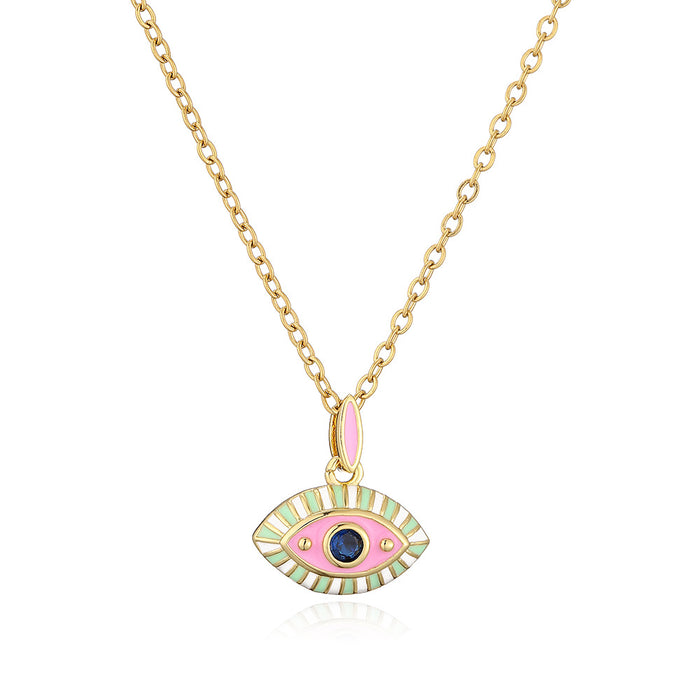 Wholesale Necklaces Copper Zircon Boho Devil's Eye JDC-NE-PREMAG003