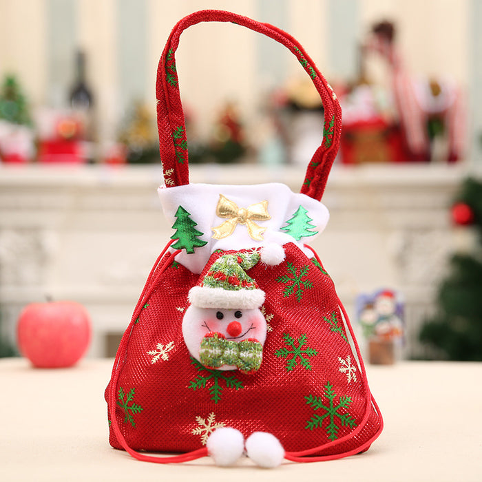 Wholesale Jewelry Wrapping Cloth Christmas Sack Cartoon Gift Bag JDC-JP-HB005