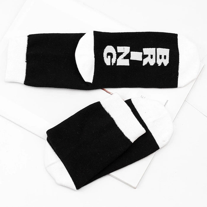 Wholesale cotton socks soles English alphabet socks couple seasons JDC-SK-QAng006