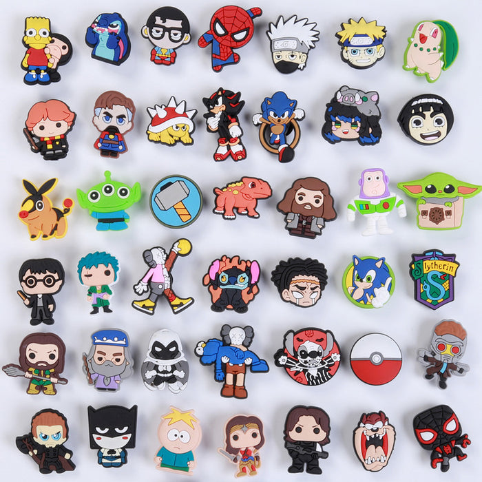 Wholesale Croc Charms Random 100pcs Cartoon Cute PVC DIY Accessories (M) JDC-CCS-YiiShang006