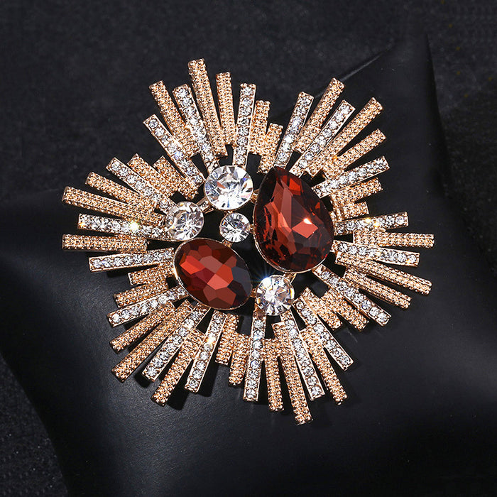 Wholesale Crystal Brooch Coat Pin Buckle Alloy MOQ≥2 JDC-BC-YouH001