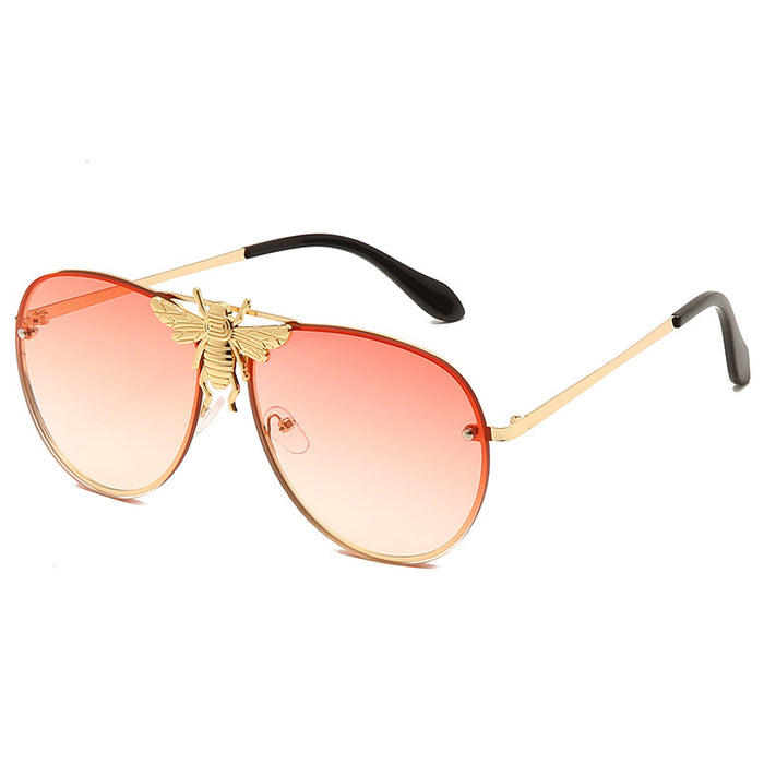 Wholesale metal sunglasses men and women couple sun protection MOQ2≥2 JDC-SG-GuiM013