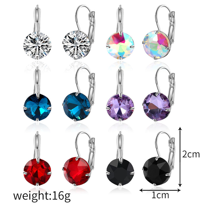 Wholesale crystal zircon high-quality temperament 6-piece earrings JDC-ES-JiaYi002