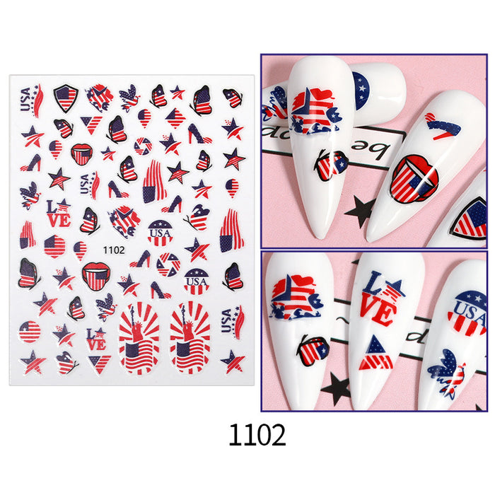 Wholesale 4th of July Independence Day Nail Stickers JDC-ST-XDa001