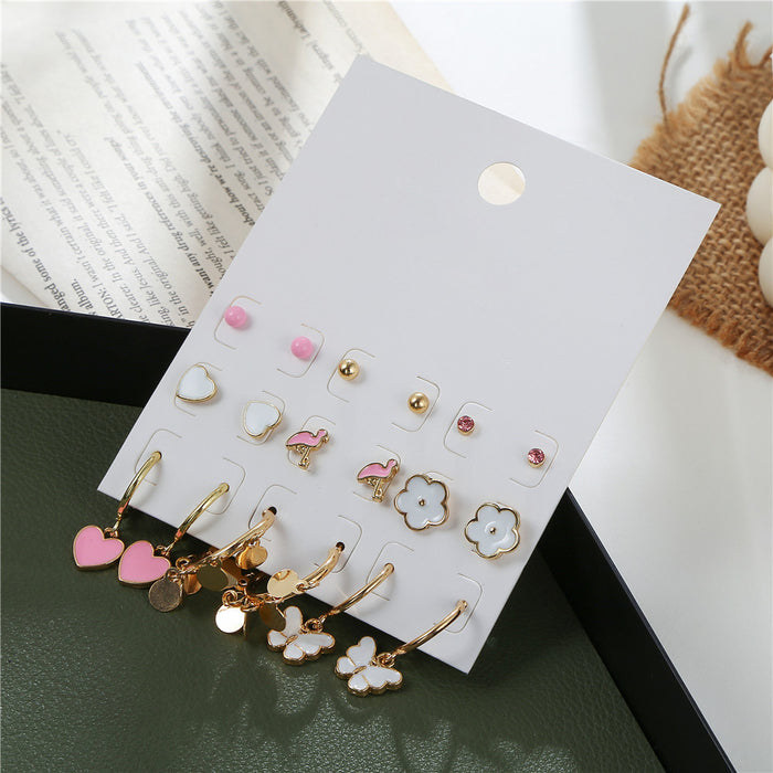 Jewelry WholesaleWholesale Simple Gold Drop Oil Love Flower Butterfly Earrings JDC-ES-ZhuJ006 Earrings 诛积 %variant_option1% %variant_option2% %variant_option3%  Factory Price JoyasDeChina Joyas De China