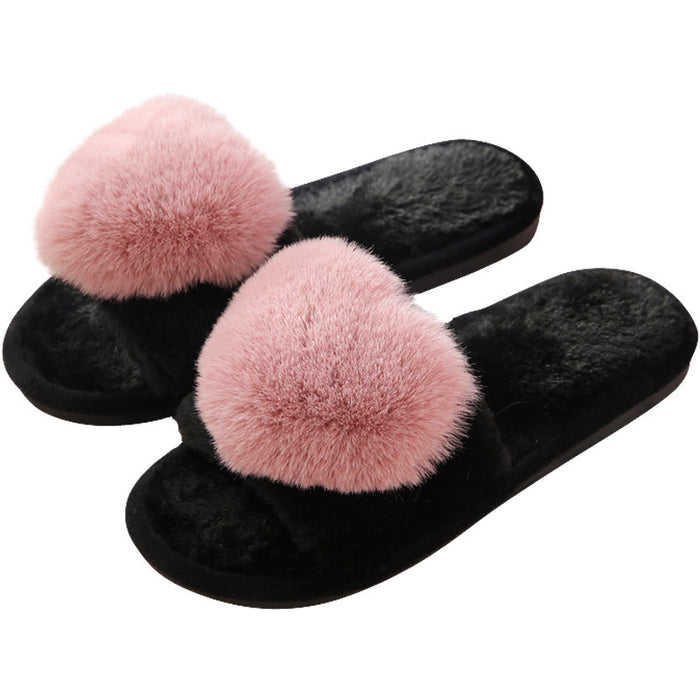 Wholesale plush slippers women cross style plush slippers JDC-SD-ZDJ001