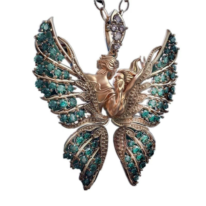 Wholesale Angel Butterfly Wings Necklace JDC-NE-ZiB027