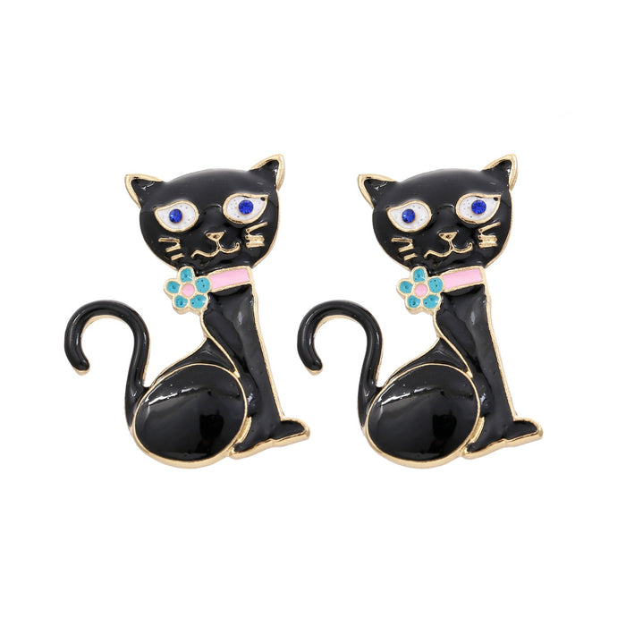 Jewelry WholesaleWholesale cute dripping kitten earrings small animals JDC-ES-MY263 Earrings 曼茵 %variant_option1% %variant_option2% %variant_option3%  Factory Price JoyasDeChina Joyas De China