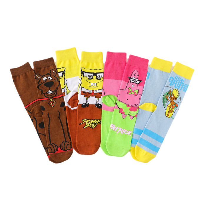 Wholesale socks cotton cartoon long tube animation MOQ≥10 JDC-SK-HuiHe023