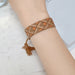 Jewelry WholesaleWholesale Colorblock Plaid Tassel Orange Brown Bracelet JDC-BT-NZ047 Bracelet 奈珠 %variant_option1% %variant_option2% %variant_option3%  Factory Price JoyasDeChina Joyas De China