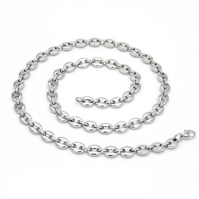 Wholesale Vintage Stainless Steel Coffee Bean Necklace JDC-NE-Tenghan001