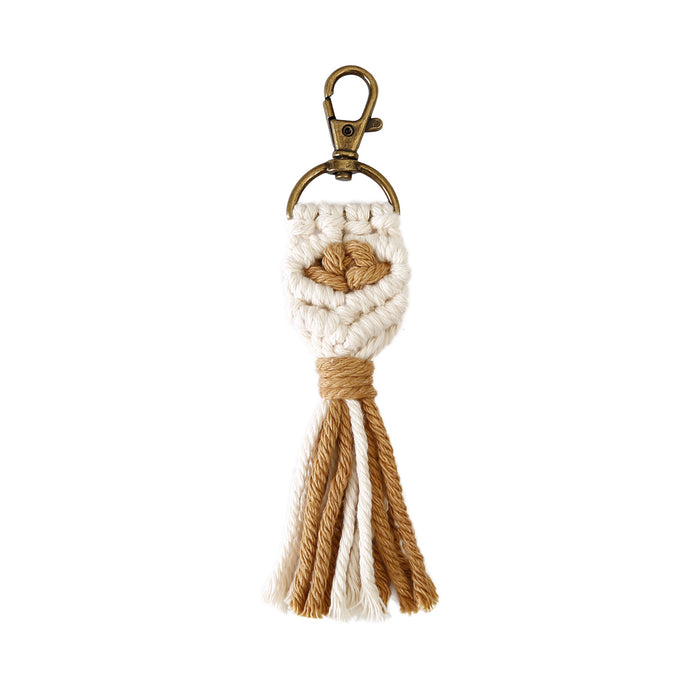 Wholesale Rope Boho Vintage Flow Hand Woven Sue Keychain MOQ≥2 JDC-KC-JM041