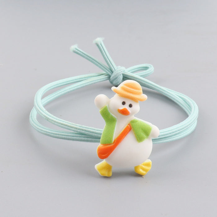 Jewelry WholesaleWholesale Cartoon Duck Plastic Resin Elastic Hair Rope JDC-HS-ZJia008 Hair Scrunchies 珍佳 %variant_option1% %variant_option2% %variant_option3%  Factory Price JoyasDeChina Joyas De China