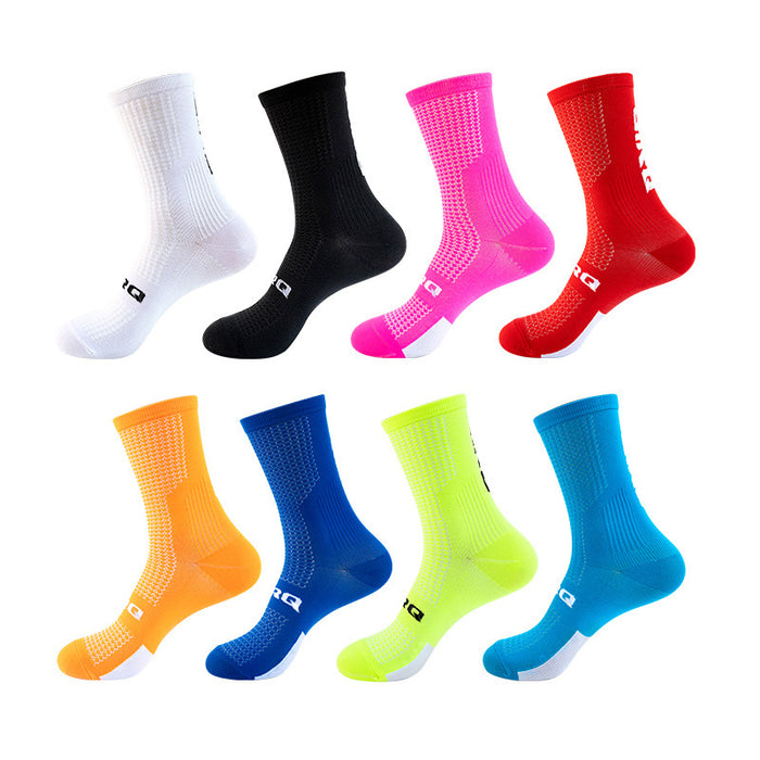 Wholesale mountain bike mid tube riding socks quick dry wear MOQ≥2 JDC-SK-HuaL002