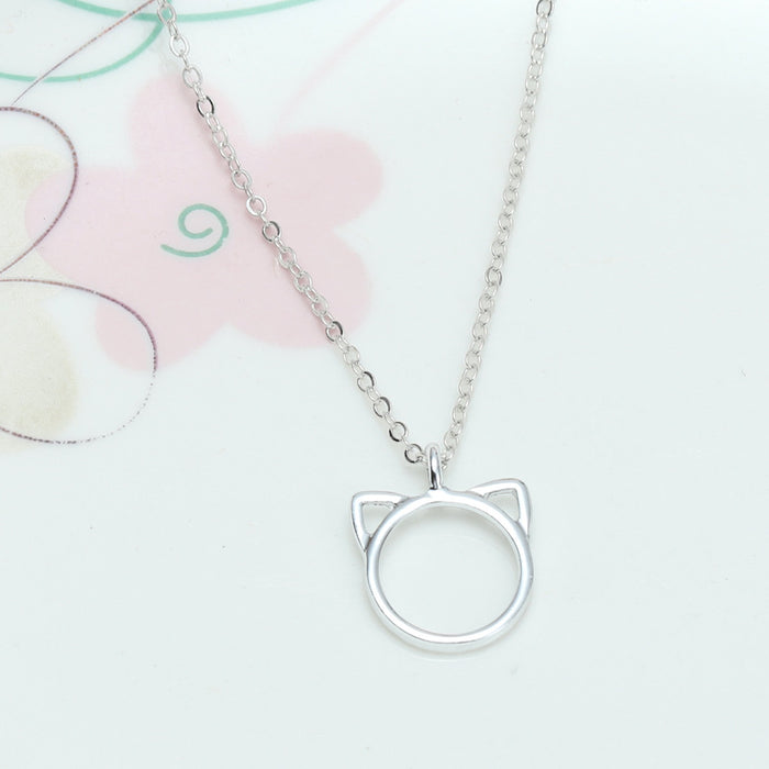 Wholesale Hollow Out Cat Ears Alloy Necklaces JDC-NE-YuL002