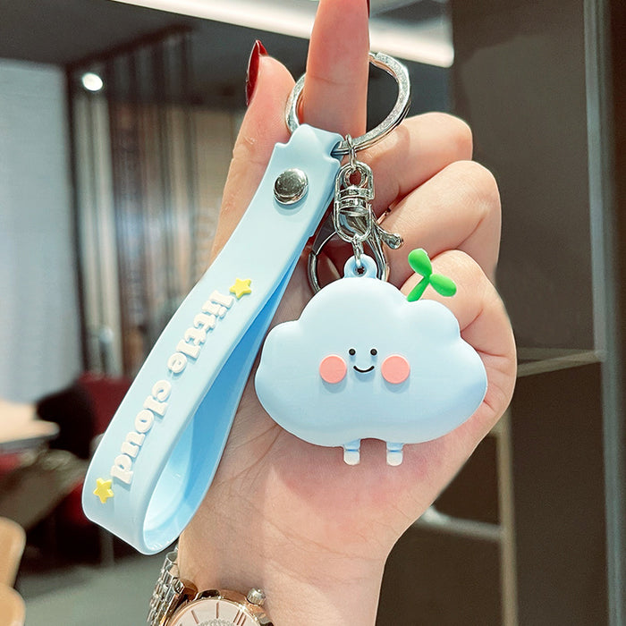 Jewelry WholesaleWholesale cartoon soft glue doll grass cloud keychain JDC-KC-GSXM066 Keychains 萌叙 %variant_option1% %variant_option2% %variant_option3%  Factory Price JoyasDeChina Joyas De China