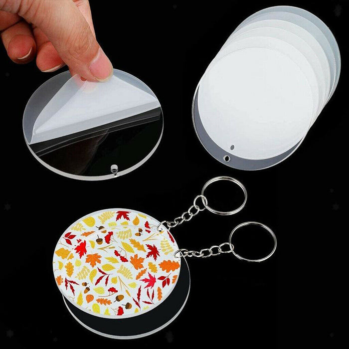 Wholesale Blank Keychains  Handmade DIY Acrylic Blank Keychains 200pcs/set MOQ≥2 JDC-KC-CYing001