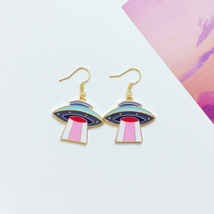 Wholesale Earrings Alloy Ceramic Cartoon Earrings MOQ≥10 JDC-ES-Lxx005