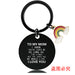 Jewelry WholesaleWholesale Stainless Steel Round Plate Mother's Day Rainbow Metal Keychain JDC-KC-GangGu011 Keychains 钢古 %variant_option1% %variant_option2% %variant_option3%  Factory Price JoyasDeChina Joyas De China