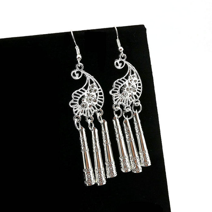 Wholesale Xingma Jewelry Boho Tibetan Silver Women's Earrings JDC-ES-Ylh002