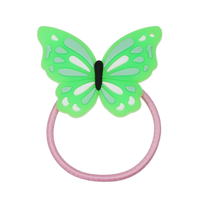 Wholesale Hair Scrunchies PVC Elastic Band Cute Cartoon Butterfly 20pcs (M) JDC-HS-KShou001