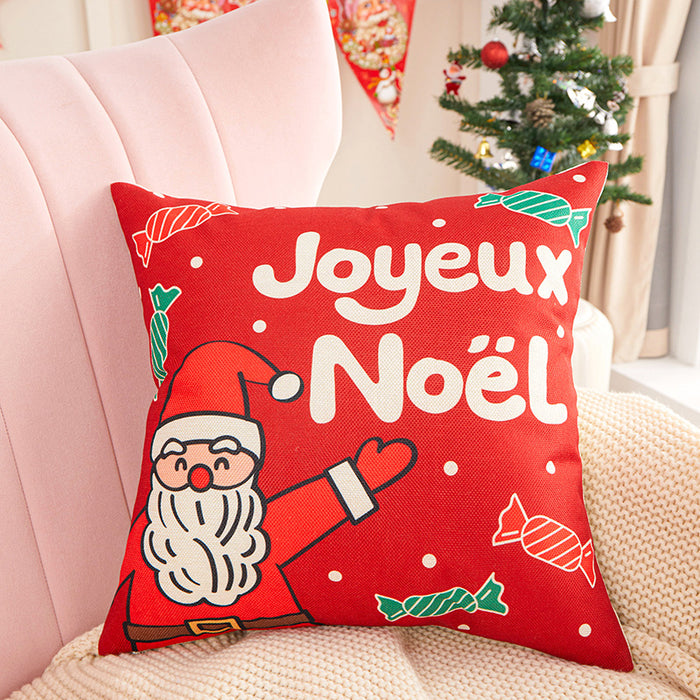 Wholesale Pillowcase Linen Print Christmas Without Pillow JDC-PW-RRL007