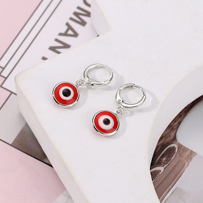 Jewelry WholesaleWholesale Demon Eye Glass Earrings MOQ≥2 JDC-ES-WZX001 Earrings 万之欣 %variant_option1% %variant_option2% %variant_option3%  Factory Price JoyasDeChina Joyas De China