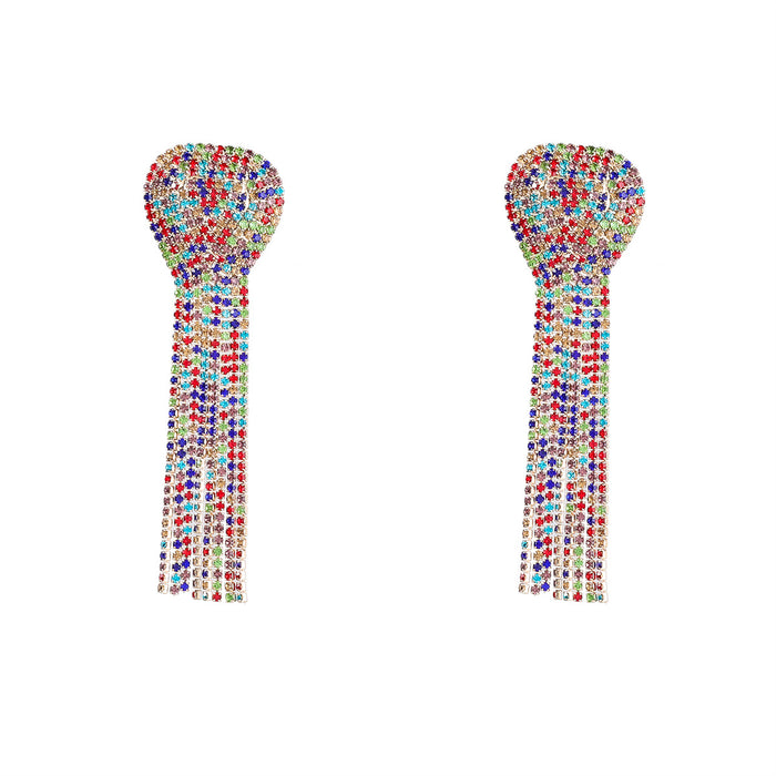 Jewelry WholesaleWholesale diamond inlaid water diamond full diamond geometric Tassel Earrings JDC-ES-JL966 Earrings 氿乐 %variant_option1% %variant_option2% %variant_option3%  Factory Price JoyasDeChina Joyas De China