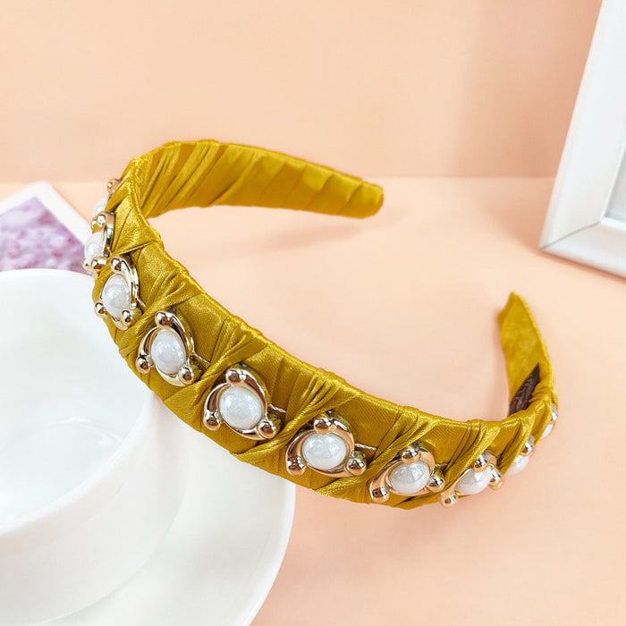 Wholesale cloth French pearl headband hand-wound JDC-HD-O123