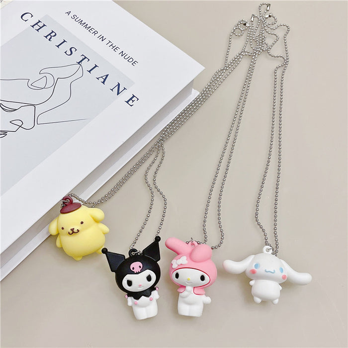 Wholesale Necklace Resin Cute Beige Pink Black Necklace (S) JDC-NE-Wenhua005