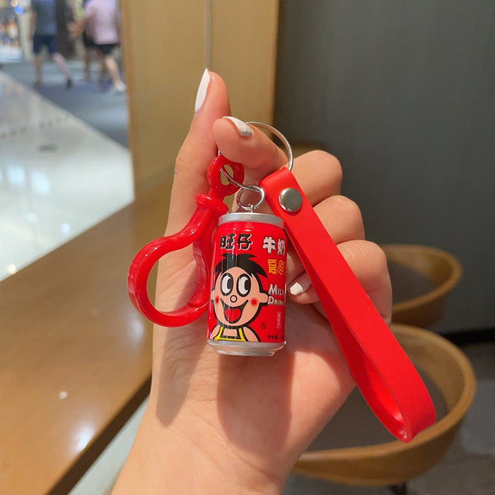 Wholesale Simulation Drink Model PVC Cartoon Keychain MOQ≥2 JDC-KC-MMei001