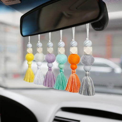 Jewelry WholesaleWholesale Beech Silicone Felt Ball Cotton Rope Tassel Car Ornament JDC-DC-JM003 Dreamcatcher 杰米 %variant_option1% %variant_option2% %variant_option3%  Factory Price JoyasDeChina Joyas De China