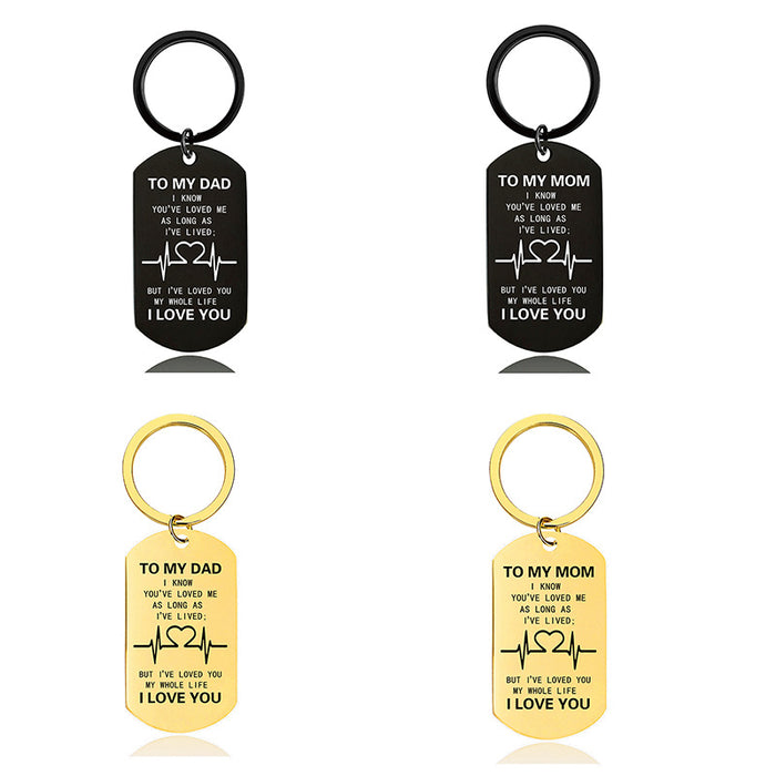 Jewelry WholesaleWholesale Mother's Day Father's Day Metal Keychain JDC-KC-GangGu014 Keychains 钢古 %variant_option1% %variant_option2% %variant_option3%  Factory Price JoyasDeChina Joyas De China